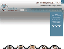 Tablet Screenshot of paradisepethospital.com
